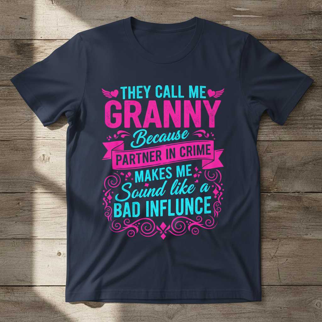 They Call Me Granny Because Partner in Crime Makes Me Sound Like a Bad Influence T-Shirt Tee Gift