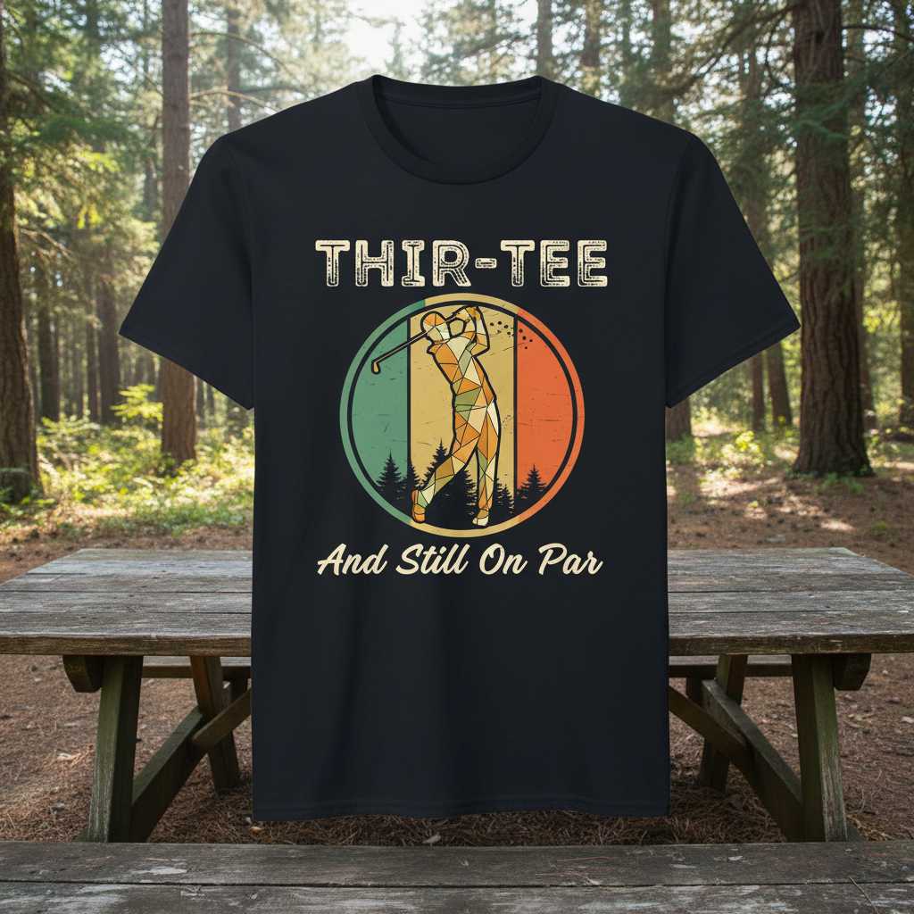 Thir-Tee And Still On Par Vintage Golf T-Shirt Tee Novelty Birthday Gift