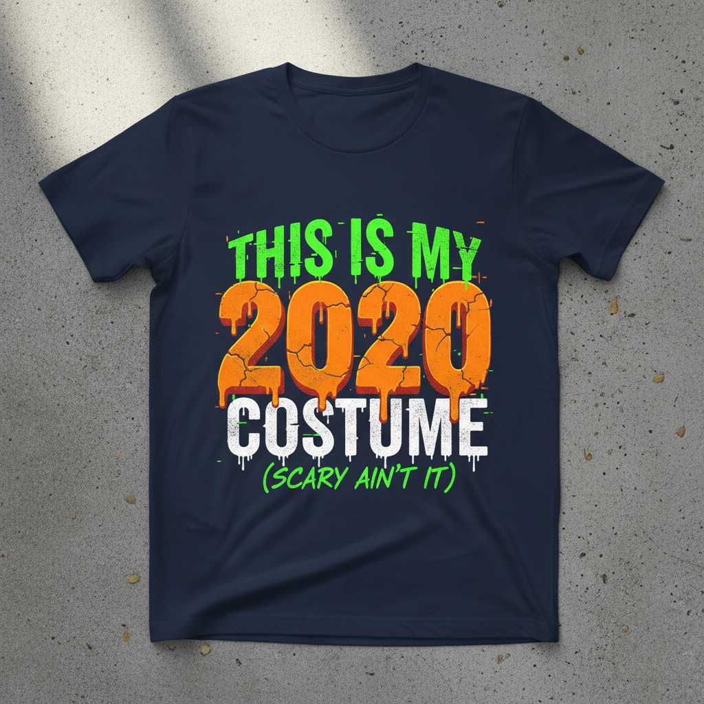 This Is My 2020 Costume Scary Aint It Graphic T-Shirt Novelty Tee Gift Idea