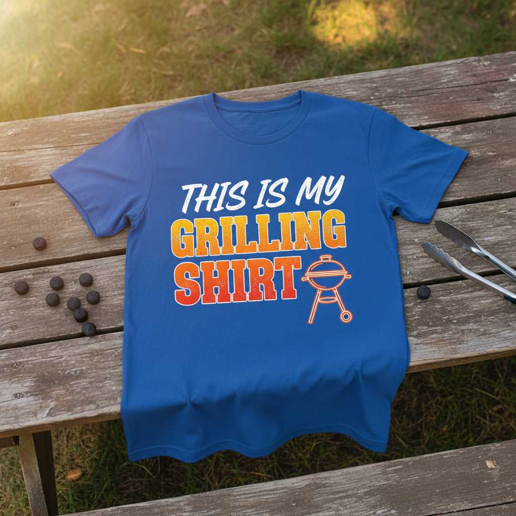 This Is My Grilling Shirt T-Shirt BBQ Graphic Tee Gift Idea for Barbecue Lovers