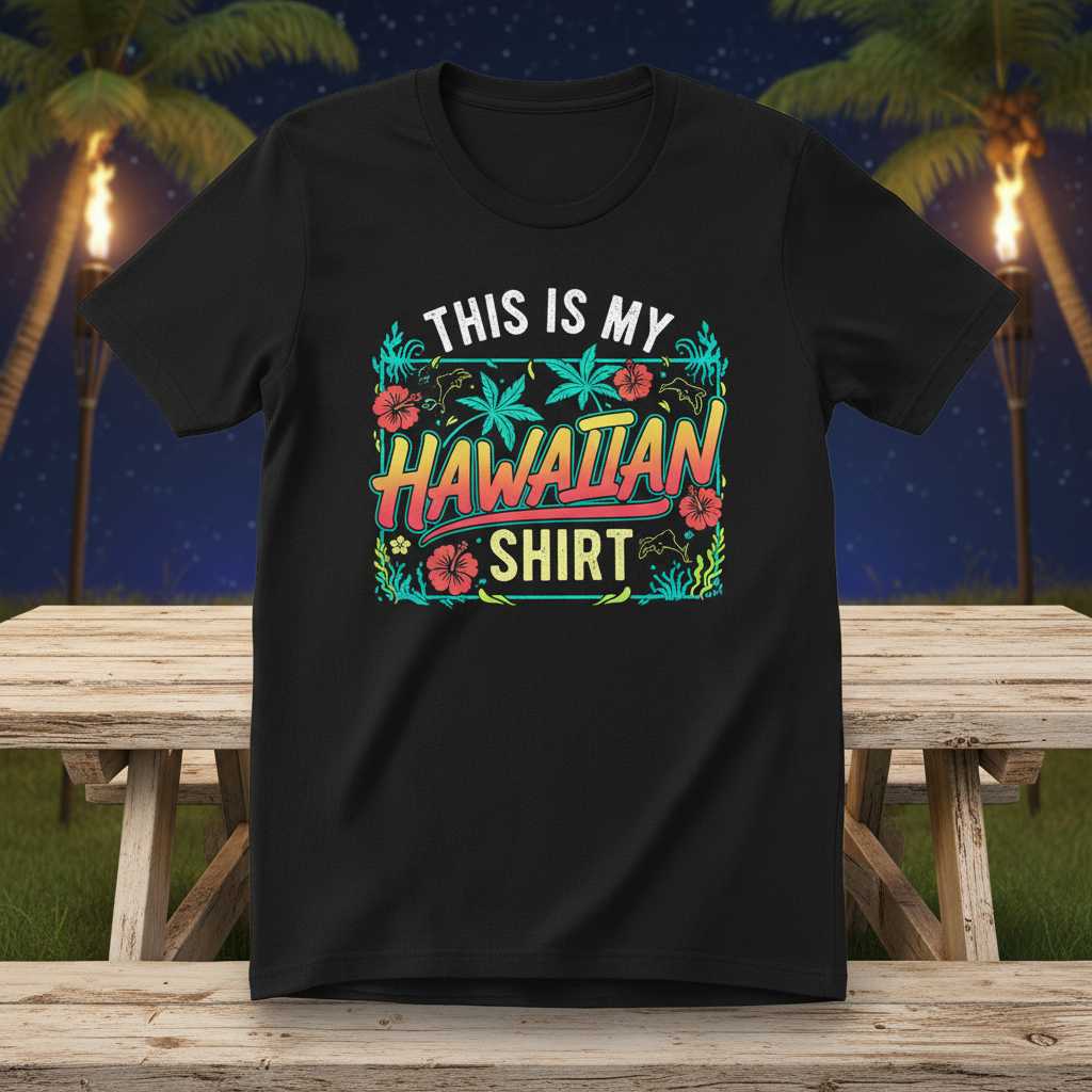 This Is My Hawaiian Shirt Graphic T-Shirt Tee Novelty Unisex Top Gift Idea