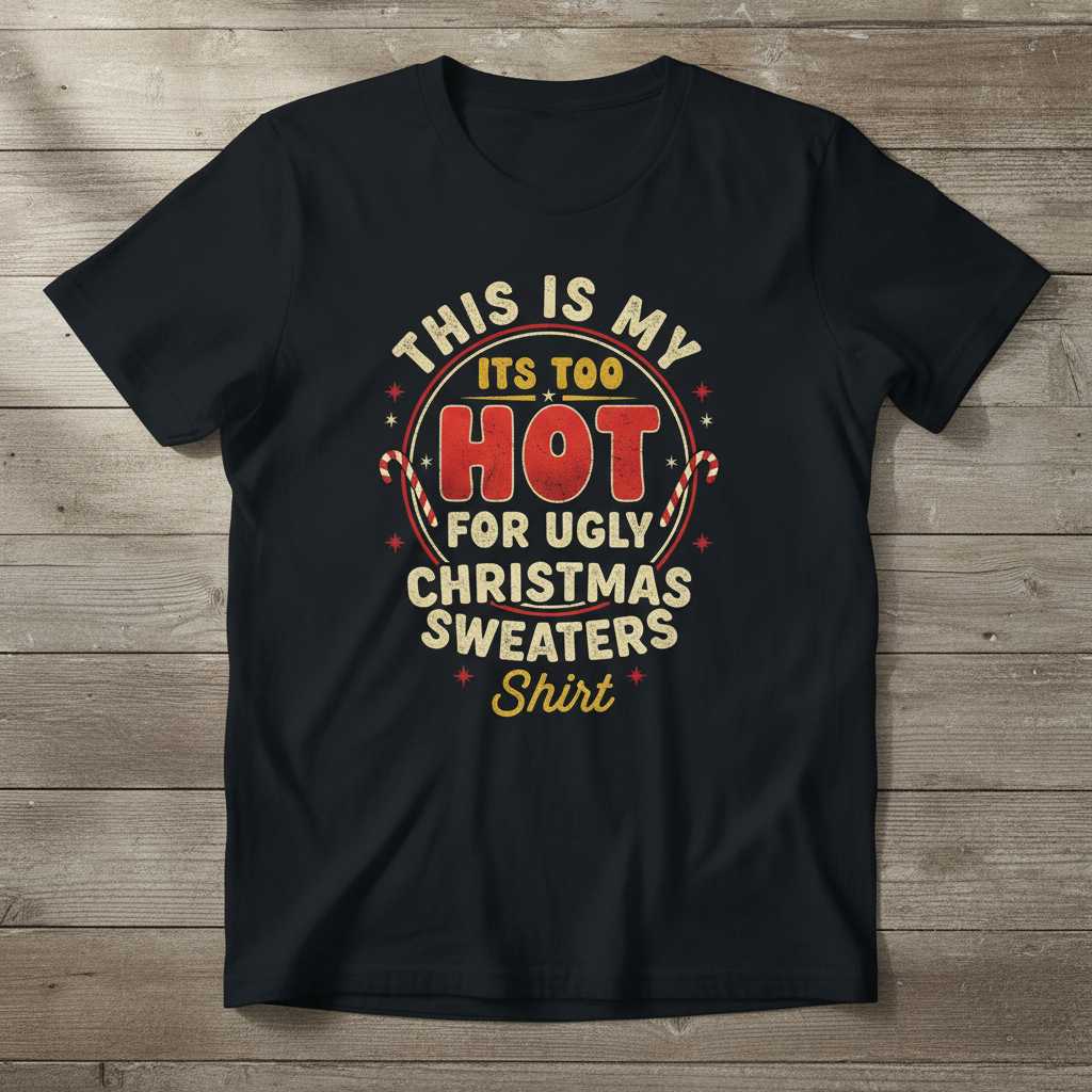 This Is My It’s Too Hot for Ugly Christmas Sweaters Shirt Graphic Tee Gift
