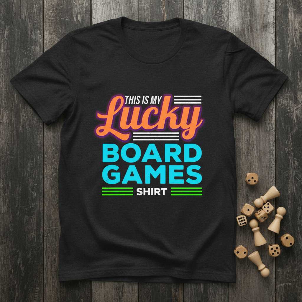 This Is My Lucky Board Games Shirt Graphic T-Shirt Tee Gift for Game Lovers