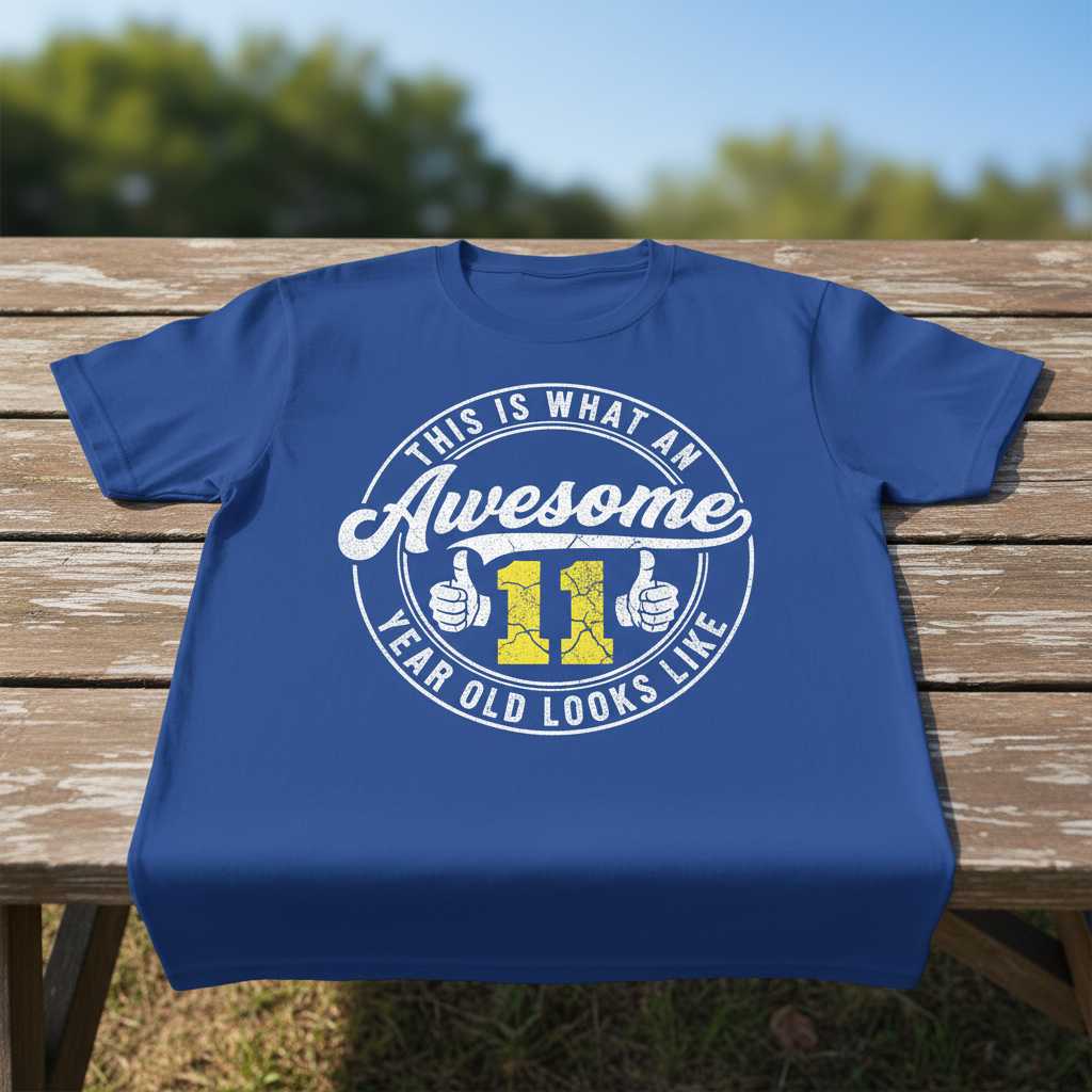 This Is What An Awesome 11 Year Old Looks Like Graphic T-Shirt Tee Gift Outfit