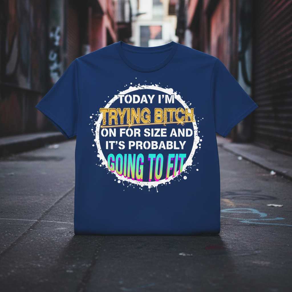 Today Im Trying Bitch On For Size And Its Probably Going To Fit Funny T-Shirt Tee
