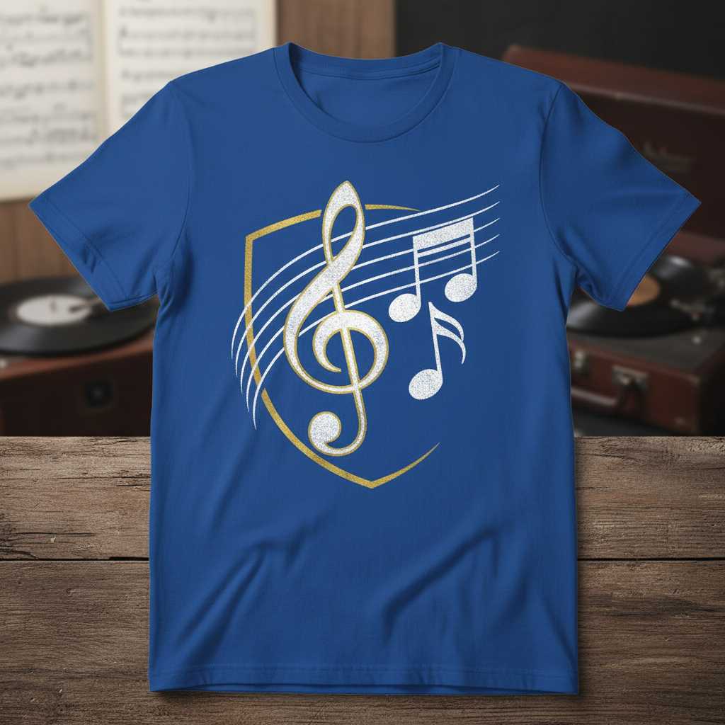 Treble Clef and Music Notes Graphic T-Shirt Tee Unisex Music Lover Gift Outfit