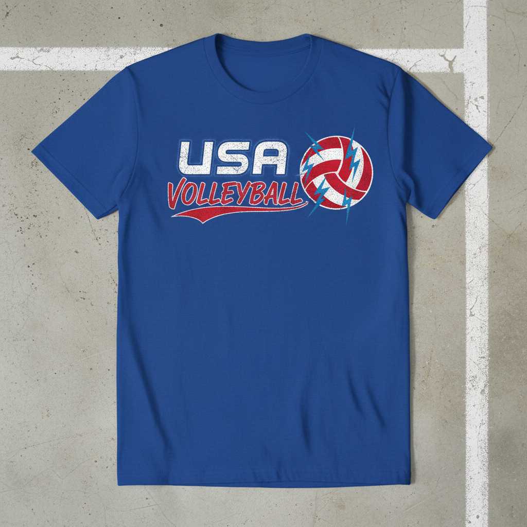 USA Volleyball Graphic T-Shirt Tee Unisex Sports Fan Clothing Gift Idea
