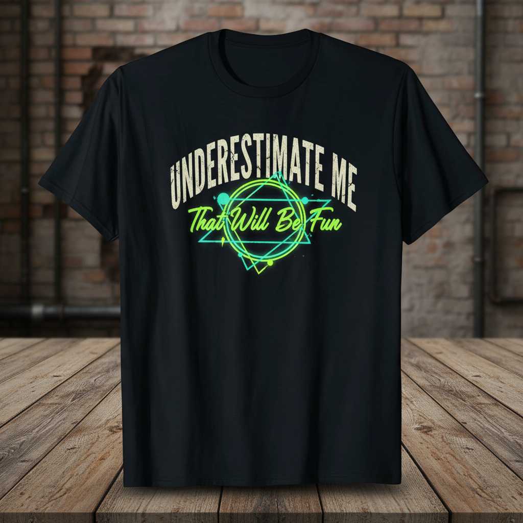 Underestimate Me That Will Be Fun Graphic T-Shirt Tee Novelty Unisex Gift