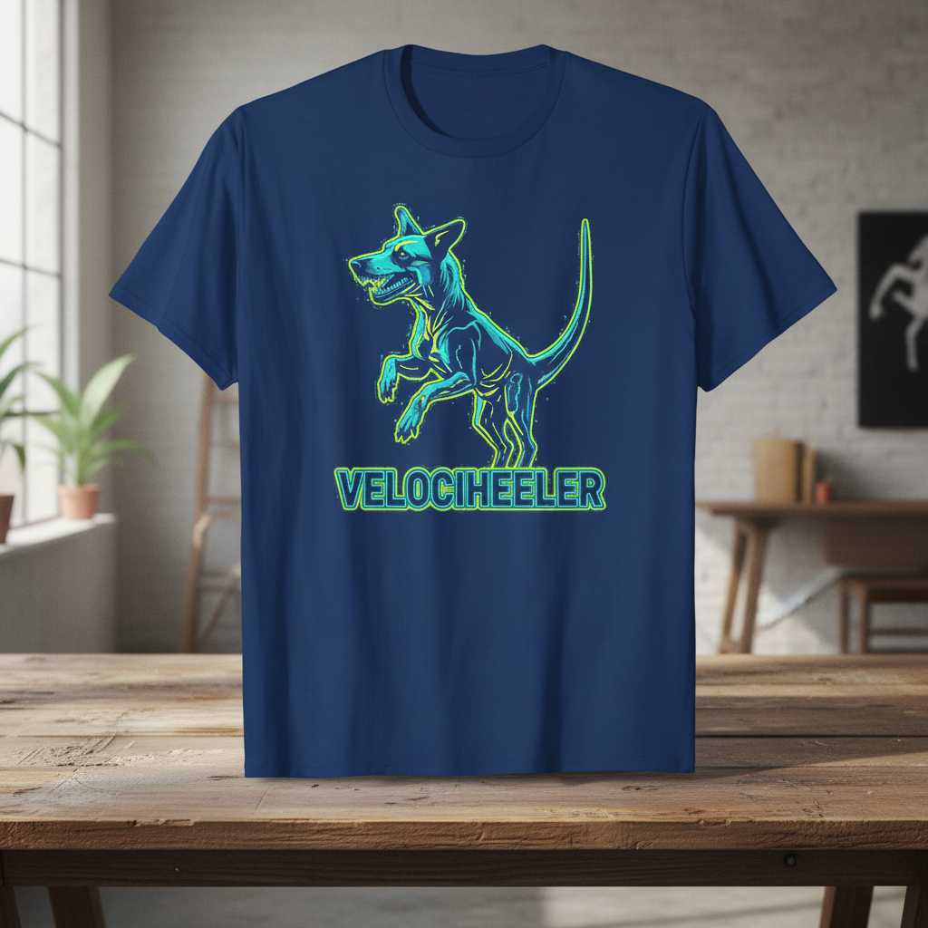 Velociheeler Australian Cattle Dog Funny Graphic T-Shirt Tee Novelty Gift Idea