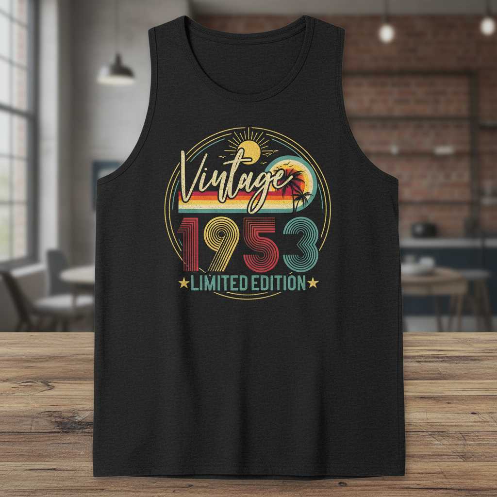 Vintage 1953 Limited Edition Retro Graphic T-Shirt Tee Birthday Gift Merch
