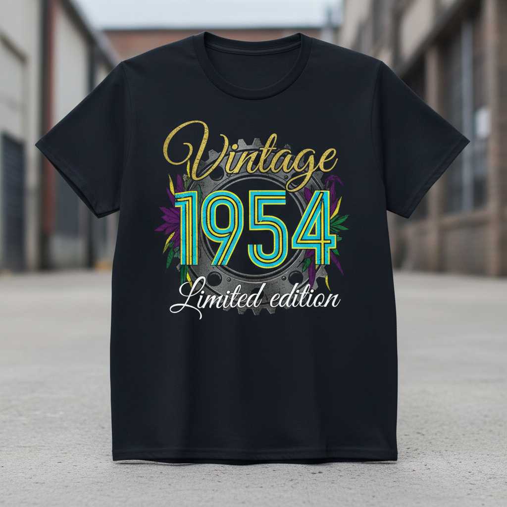 Vintage 1954 Limited Edition T-Shirt Retro Graphic Tee Birthday Gift Idea
