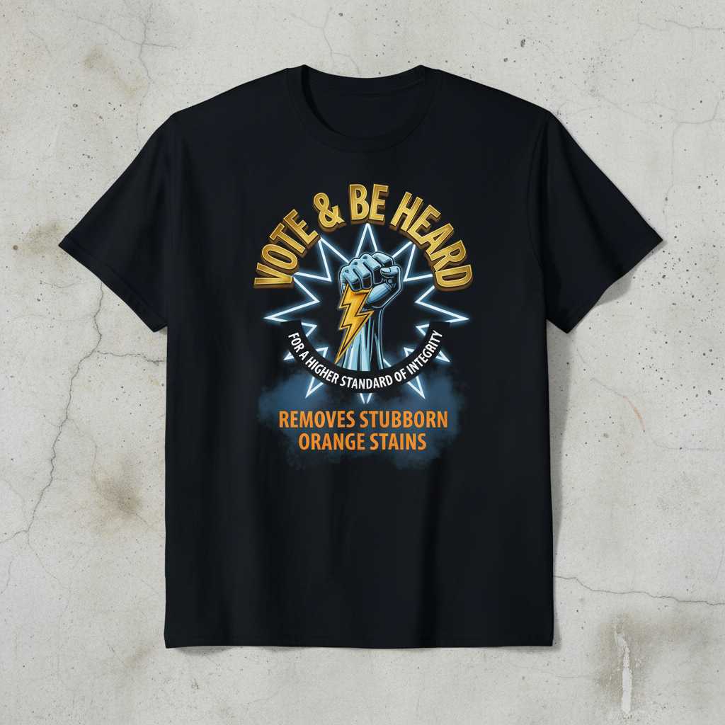 Vote & Be Heard Removes Stubborn Orange Stains Graphic T-Shirt Novelty Tee