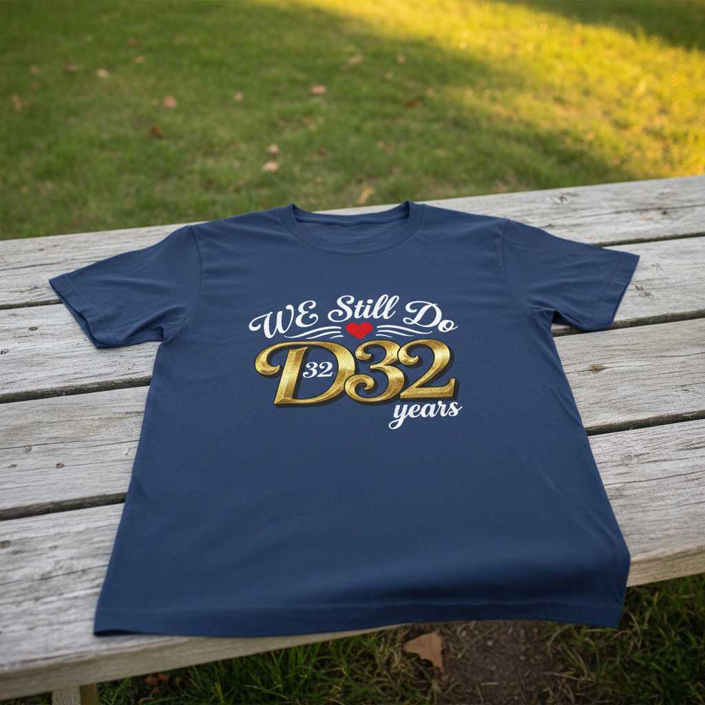WE Still Do 32 Years Anniversary Graphic T-Shirt Tee Gift Idea for Couples