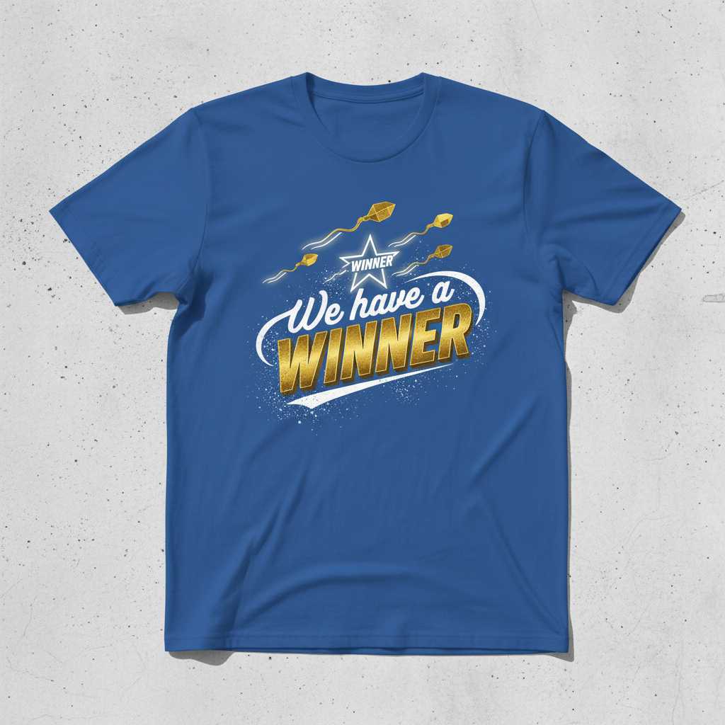 We Have a Winner Graphic T-Shirt Novelty Tee Pregnancy Announcement Gift Idea