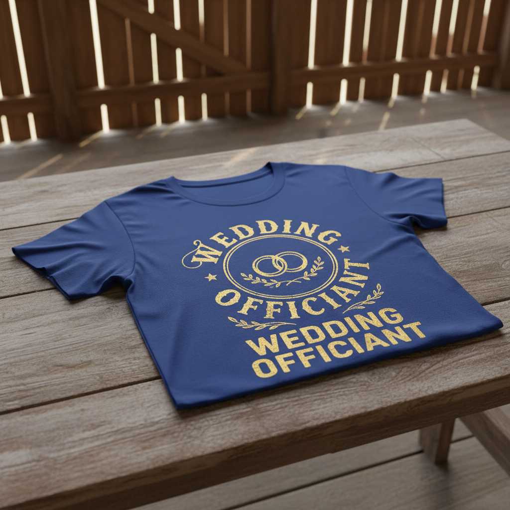 Wedding Officiant Graphic T-Shirt Tee Novelty Marriage Gift Idea Unisex Outfit