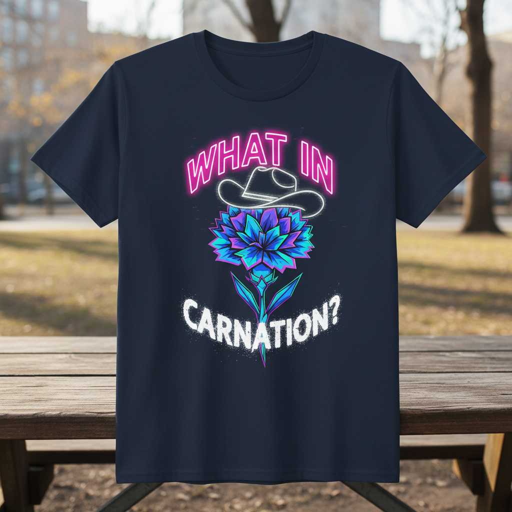 What In Carnation Graphic T-Shirt Tee Funny Gardening Novelty Gift Idea Clothing
