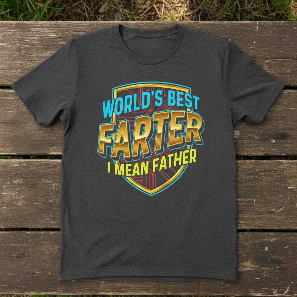Worlds Best Farter I Mean Father Funny Dad T-Shirt Tee Novelty Gift Idea