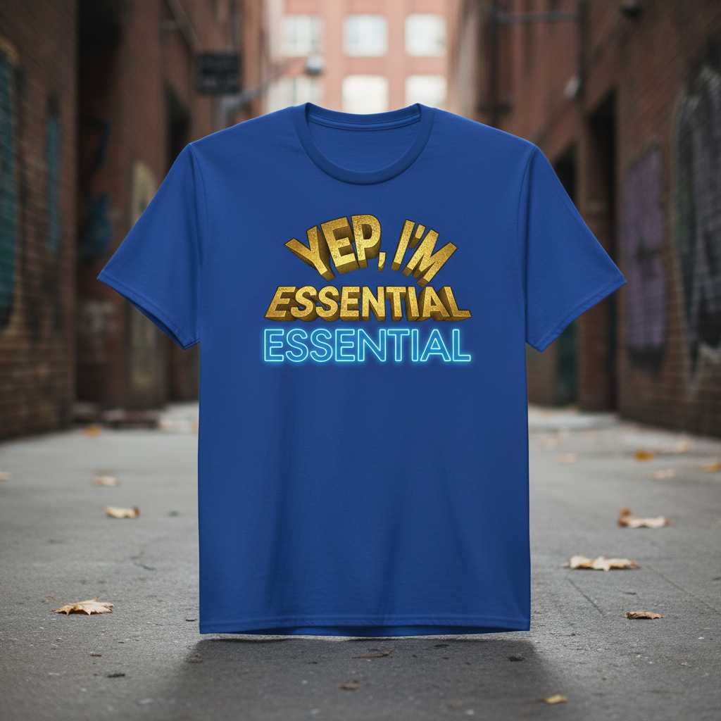 Yep Im Essential Essential Graphic T-Shirt Novelty Tee Unisex Gift Idea