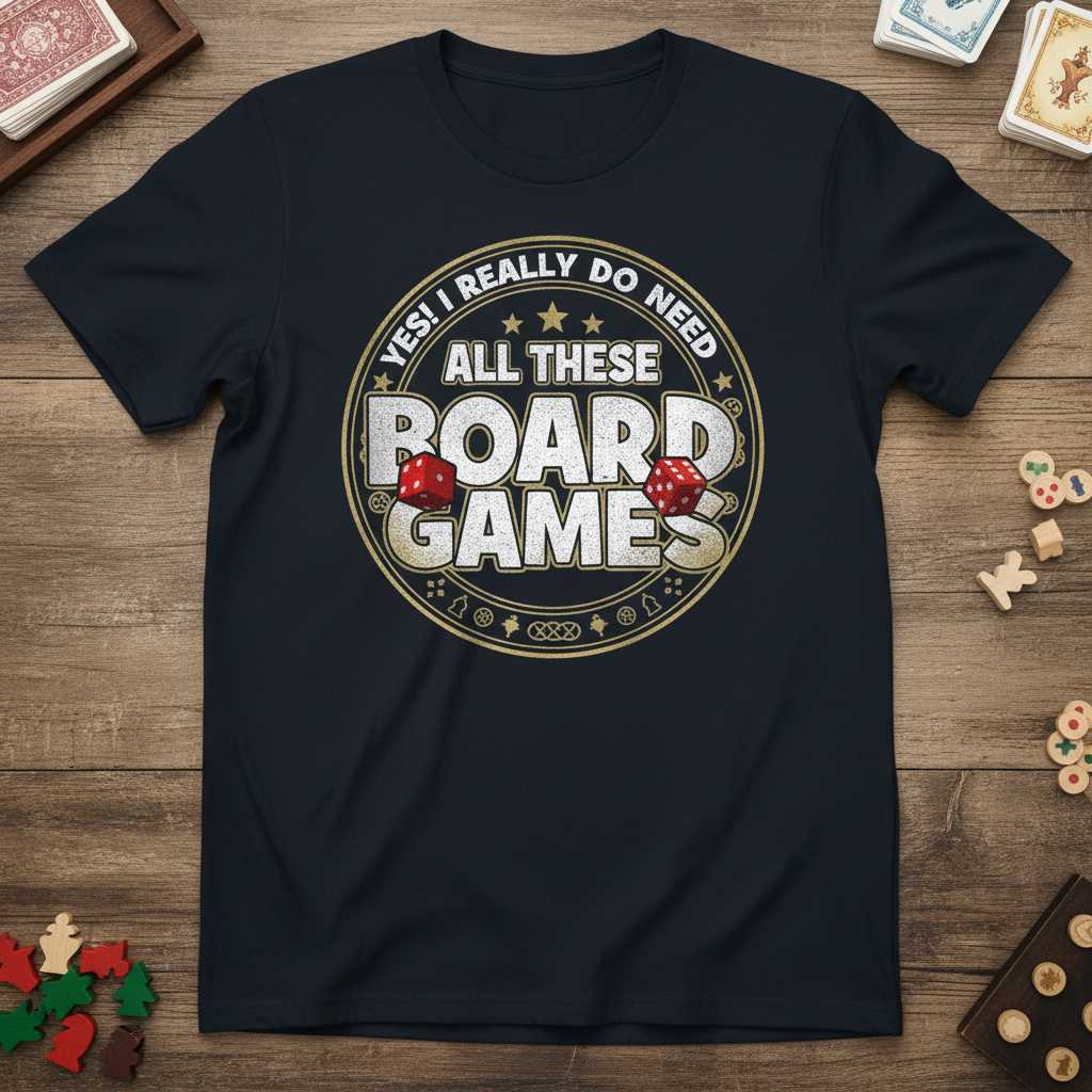 Yes I Really Do Need All These Board Games T-Shirt Tee Graphic Gift for Fans