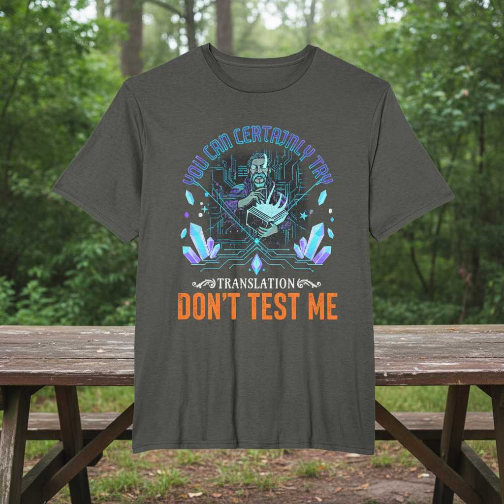 You Can Certainly Try Translation Don’t Test Me Graphic T-Shirt Tee Novelty Gift