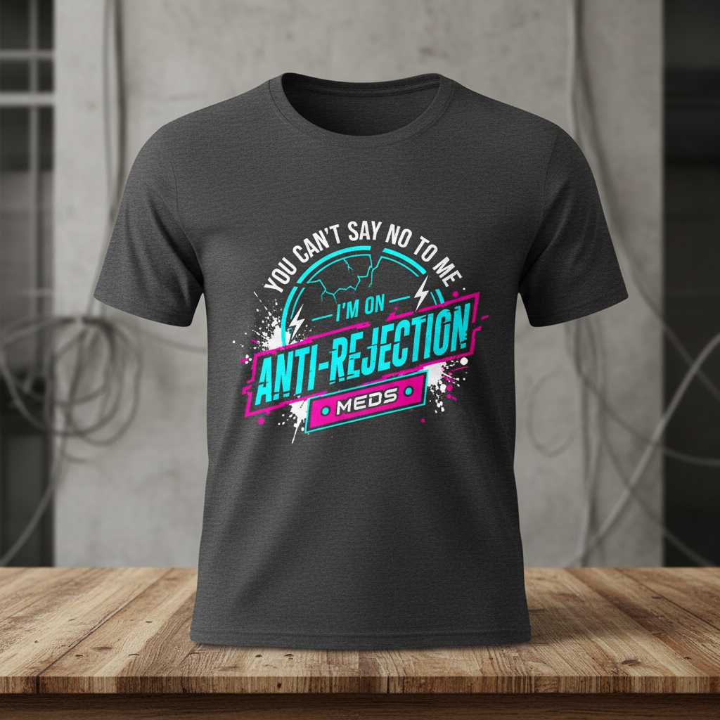 You Can’t Say No To Me I’m On Anti-Rejection Meds T-Shirt Tee Novelty Gift