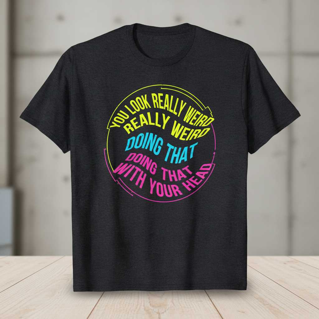 You Look Really Weird Doing That With Your Head Funny Graphic T-Shirt Tee Novelty Gift