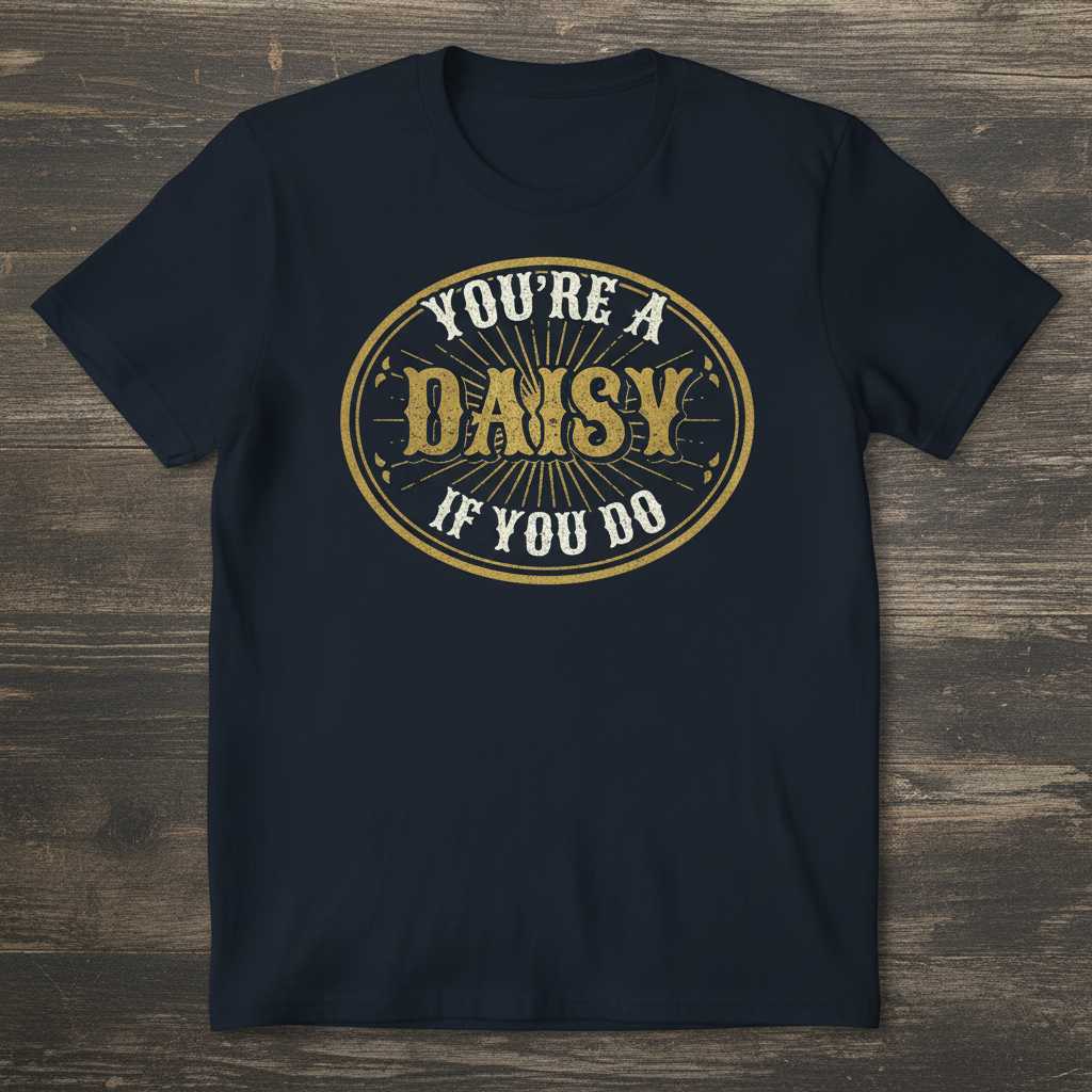 Youre A Daisy If You Do Vintage Western Cowboy Graphic T-Shirt Tee Merch