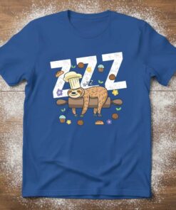 ZZZ Sloth Baker Graphic T-Shirt Cute Baking Lover Tee Gift Idea for Women