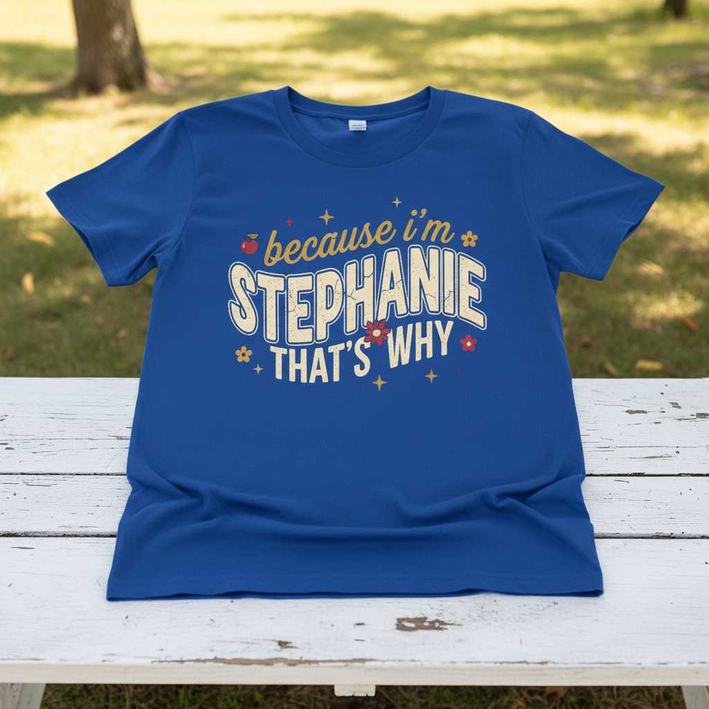 because im stephanie thats why Graphic T-Shirt Tee Novelty Top Gift Idea