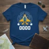 0000 Fighter Jet T-Shirt design featuring a front-facing jet with missiles and exhaust smoke, set against a circular target graphic