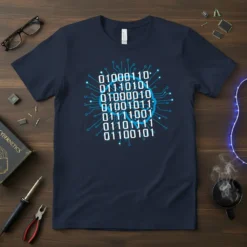 01000110 01110101 01001110 01101111 text design featuring unique typography on quality t-shirt