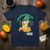 100% Mango Juice t-shirt with Japanese text and a vibrant illustration of a mango drink with fruit