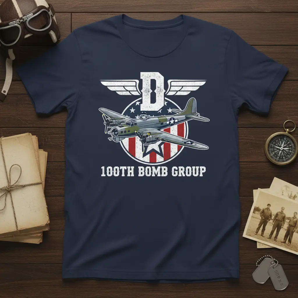100th Bomb Group Vintage Bomber Plane T-Shirt Military Gift
