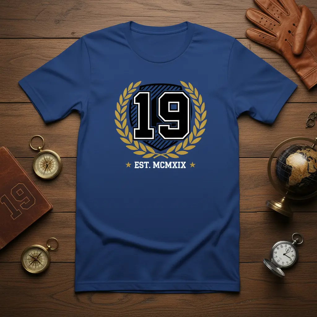 19 Est. Mcmxix Vintage Number T-Shirt Retro Graphic Gift