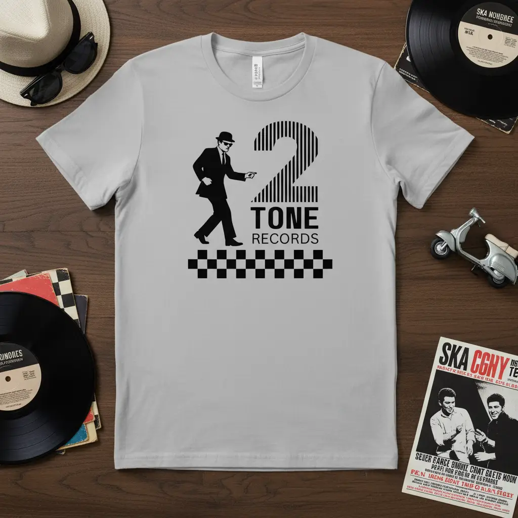 2 Tone Records Ska Music T-Shirt Mod Style Gift