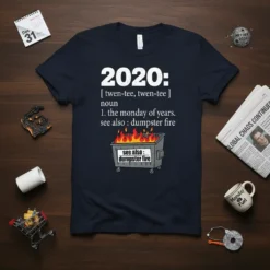 2020 the monday of text design featuring bold typography on quality t-shirt