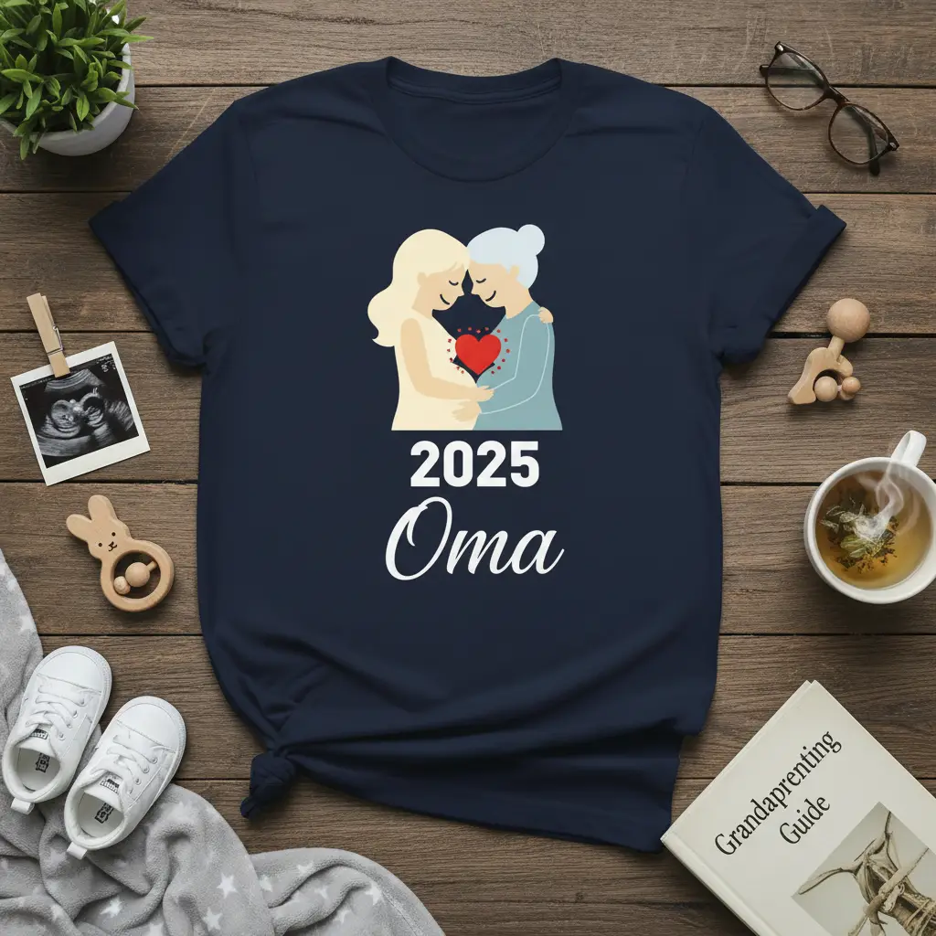2025 Oma T-Shirt New Grandma Gift for Future Grandmothers