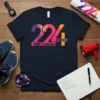 224 Today Tomorrow Forever motivational quote t-shirt with vibrant gradient design
