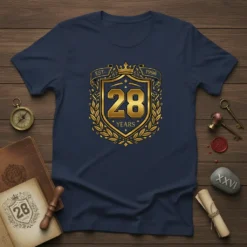 28th Birthday Est 1996 eye-catching graphic design printed on comfortable cotton t-shirt