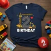 2nd Birthday Construction Truck Excavator Tee bold graphic design printed on comfortable cotton t-shirt