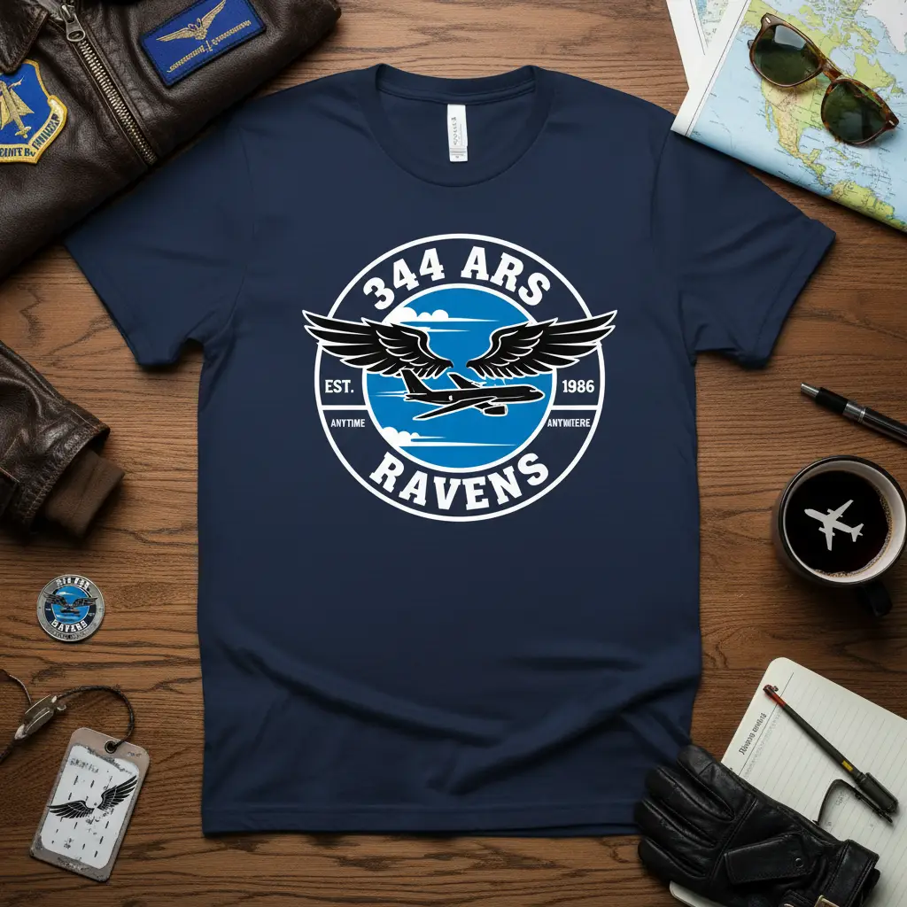 344 Ars Ravens 1986 T-Shirt | Military Aviation Gift