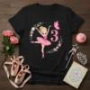 3rd Birthday Ballerina Butterfly eye-catching graphic design printed on comfortable cotton t-shirt