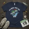 4th Annual Trout Trot 2019 Finish detailed graphic design printed on comfortable cotton t-shirt