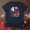 Navy blue 4th of July Eagle T-Shirt with red, white, and blue patriotic design