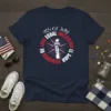 Navy t-shirt with "4th Of July EQUAL INCLUSION DE LOVE KINDNESS HOPE LL" text around the Statue of Liberty graphic