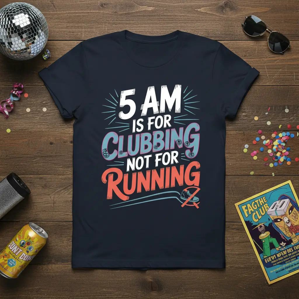 5 Am Is for Clubbing Not for Running T-Shirt Party Vibes