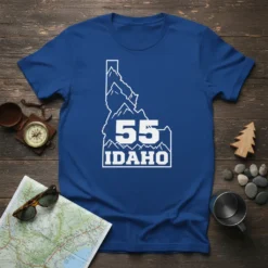 55 IDAHO unique graphic design printed on comfortable cotton t-shirt