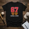 67 BASEBALL LEGEND bold graphic design printed on comfortable cotton t-shirt