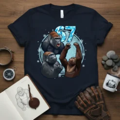 67th Birthday Gorilla eye-catching graphic design printed on comfortable cotton t-shirt