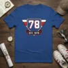 78 EST. 1978 bold graphic design printed on comfortable cotton t-shirt